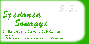 szidonia somogyi business card